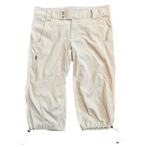 Columbia‎ Omni-Shade Capri Pants Women’s Size 12 Beige Hiking Outdoor SPF